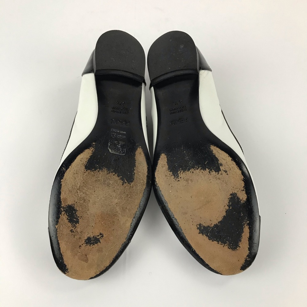 FENDI Vintage White Cap Toe Mary Jane Ballet Flats - Picture 12 of 13